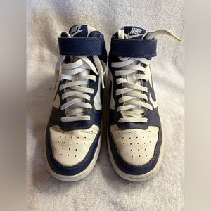 Nike Boys Court Borough Mid 2 Size 7Y Blue Basketball Shoes Sneakers CD7782-107